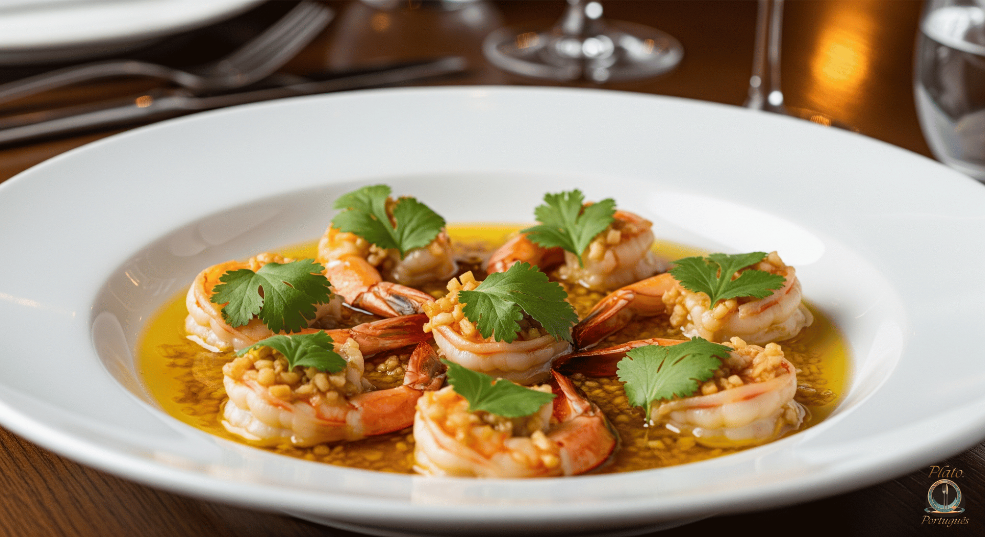 Langostinos al Ajillo Este plato presenta langostinos frescos salteados en aceite de oliva con ajo y guindilla. Los langostinos se cocinan hasta un color rosado y textura tierna. El ajo dorado y el aceite de oliva crean una salsa rica que complementa su sabor. Perfecto como aperitivo o plato principal, ideal para amantes de la cocina mediterránea y sabores intensos.